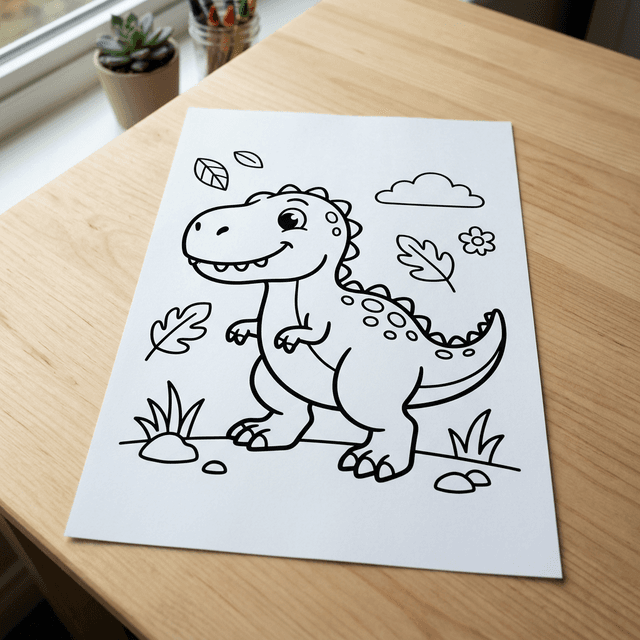 Giant Dinosaur Coloring Page